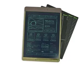 Kent Displays Inc 819459018630 Blackboard Smart Scan Reusable Notebook - Authentic And Letter Green