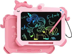 Kikapabi 726084547667 Lcd Writing Tablet For Kids Unicorn Colorful Screen Doodle Board Elec