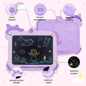 Lcd23 Kikapabi Lcd Writing Tablet For Kids Unicorn Colorful Screen Doodle Board Toddler Ed #3 Lcd23 Kikapabi Lcd Writing Tablet For Kids Unicorn Colorful Screen Doodle Board Toddler Ed #3