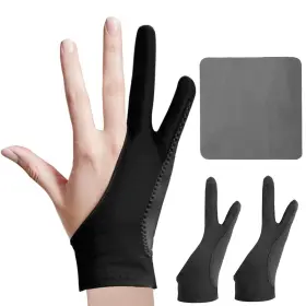 Kortimu 762949116876 Digital Drawing Glove 3-layer Palm Rejection Two-finger Artist For Dr