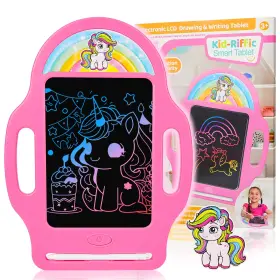 B7003-a Laebuild 8.5 Inch Magic Lcd Writing Tablet For Kids 2-7 Unicorn Rainbow Learning Doodle
