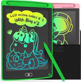 Leyaoyao 445044442462 2 Pack Lcd Writing Tablet 8.5inch With Bag - Colorful Toddler Doodle Leyaoyao 445044442462 2 Pack Lcd Writing Tablet 8.5inch With Bag - Colorful Toddler Doodle