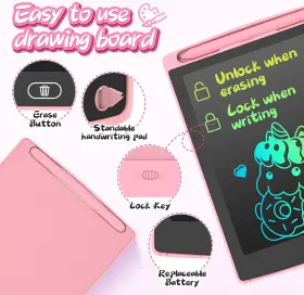 Leyaoyao 711181962222 2 Pack Lcd Writing Tablet 8.5inch With Bag - Colorful Screen Doodle Pad #2