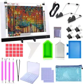 Lirunqiu 688529124584 B4 Diamond Painting Led Light Pad Kit 5d Daylight