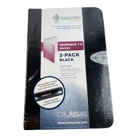 Livescribe 892515002163 Dot Paper Journals 2-pack Black Unlined Sealed Upc