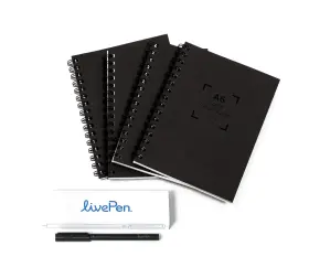 Apnx-70103 Livescribe Livepen Starter Set Sync Real Ink And Paper Notes To Phone Web Tablet De