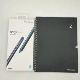 1-subject Livescribe Apx-00031 Aegir Smartpen Marlin Edition With Smartpaper Notebook Set