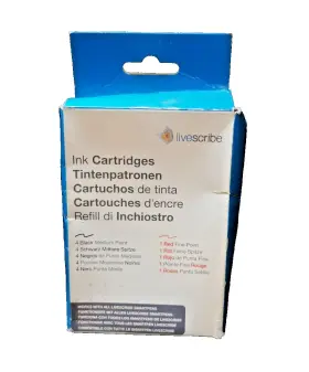Ara-00008 Livescribe Ink Cartridges Refill - 4 Black And 1 Red For Smartpens #2