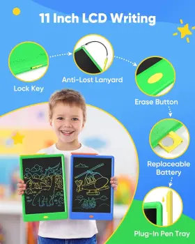 Magic Jimmy 705353564024 2 Pack 11 Inch Lcd Writing Tablet Doodle Board Colorful Electronic Drawing Pad #2