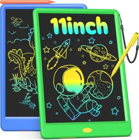 Magic Jimmy 705353564024 2 Pack 11 Inch Lcd Writing Tablet Doodle Board Colorful Electronic Drawing Pad