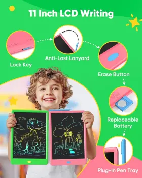 H11l Magic Jimmy 2 Pack 11 Inch Lcd Writing Tablet Doodle Board Colorful Electronic Drawing Pads