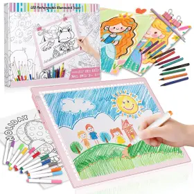 Me456 Gge15pi Led Drawing Tablet Kits Pink - 15 Inch Light Board For Diamond Painting