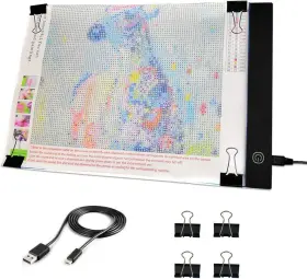 Dpt06 Mlife A4 Led Light Pad - Diamond Art Box Tracing Board With White