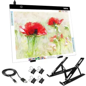 Yq-dpt08pro Mlife A3 Light Board Kits For Diamond Art Painting Tracing Box White