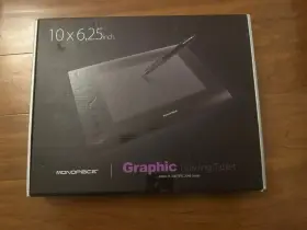 2048 Monoprice 354715011309 Graphic Drawing Tablet 10 X 6.25 Inch With Digital Pen Levels