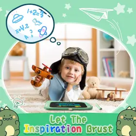 Orsen 313054671646 8.5 Inch Lcd Doodle Board Tablet Toy - Green Dinosaur Drawing Pad For Kids #2