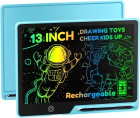 Yt-13 Poperfun 13 Inch Lcd Writing Tablet Rechargeable Doodle Board For Kids Light Blue