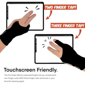 Pro-draw 198168967928 Artist Glove For Ipad Drawing Tablet Sketching // Two And Three Finger Tap #3 Pro-draw 198168967928 Artist Glove For Ipad Drawing Tablet Sketching // Two And Three Finger Tap #3