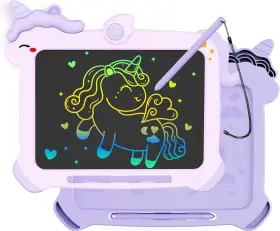 Proxxi 445002573535 Lcd Writing Tablet For Kids Colorful Doodle Board Educational Gift Purple