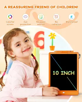 Os-lcd-10 Proxxi 10-inch Lcd Writing Tablet Colorful Doodle Board For Kids Orange #2