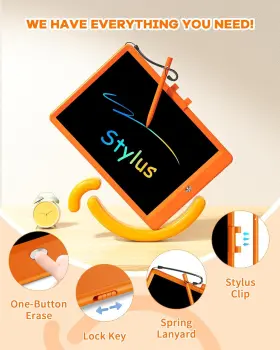 Os-lcd-10 Proxxi 10-inch Lcd Writing Tablet Colorful Doodle Board For Kids Orange #3