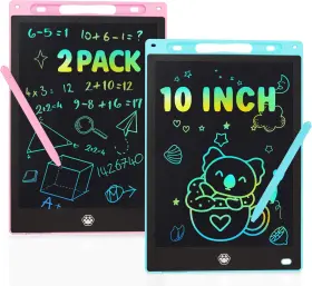 Sc0110c Rolway 2 Pack 10 Inch Lcd Writing Tablet Doodle Board For Kids Ages 3-8 Pink Blue