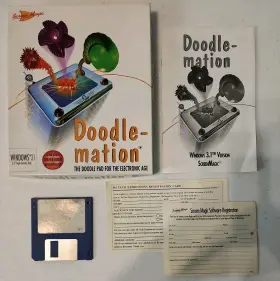 Screen Magic 766804900013 Doodle-mation Doodle Mation For Pc Windows - Big Box Rare Vintage