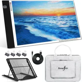 21kbt-wj-a4-4us Sevenfish Diamond Painting Tools A4 Led Light Pad Stand Handbag A4-style2