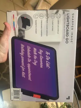 1015759 Sharper Image Lightboard Led Writing Pad With Stand Multi Color Display- New #2