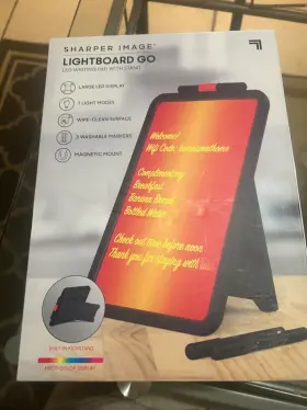 1015759 Sharper Image Lightboard Led Writing Pad With Stand Multi Color Display- New