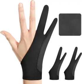 Shenzhenshixinyaokejiyouxiangongsi 313088459494 Digital Drawing Glove 3-layer Palm Rejection Two-finger Artist For Drawi
