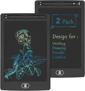 Cat-oth-z011-blk-2pk-fba-y1 Shijihuaxia 2 Pack 8.5 Inch Reusable Colorful Lcd Writing Tablet Ewriter Tiqus Notepad