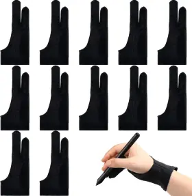 Miu-silipull-0106 Silipull 705353855757 12 Pcs Drawing Glove Artist For Tablet Two Fingers Left Right