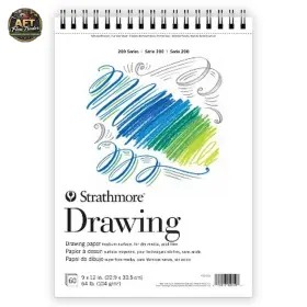 Strathmore 012017220197 9 Inch X12 60 Sheet Drawing Pad - Spiral Sketchbook