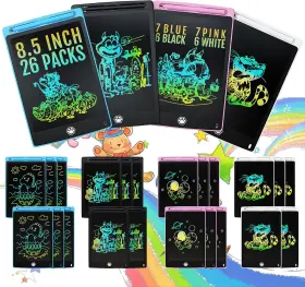 Sunlu 705353846434 26 Packs Lcd Writing Tablet 8.5inch Doodle Board For Child Erasable Kids Drawi