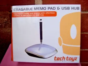 Toyz3-port Tech 815095010861 Usb Erasable Memo Pad And Pen Nib