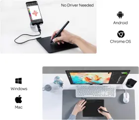 8192 Technology Corporation 445027788709 S620 Drawing Tablet 6.5 X 4 Inch Graphics With Passive Pen Cust #2