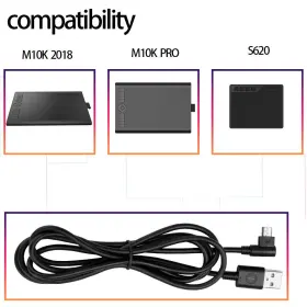 Usbcable.-0-pn04bx-0-t-us Technology Corporation Standard Micro Usb Cable For Drawing Tablet M10k 2018/m10k Pro/s620 #3