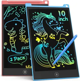 Tecjoe 313044148172 10 Inch 2 Pack Lcd Writing Tablet Colorful Doodle Board Drawing F