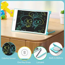 H10a Tecjoe 2 Pack Lcd Writing Tablet 8.5 Inch Colorful Doodle Board Drawing #3 H10a Tecjoe 2 Pack Lcd Writing Tablet 8.5 Inch Colorful Doodle Board Drawing #3
