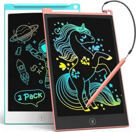 H10a Tecjoe 2 Pack Lcd Writing Tablet 8.5 Inch Colorful Doodle Board Drawing H10a Tecjoe 2 Pack Lcd Writing Tablet 8.5 Inch Colorful Doodle Board Drawing