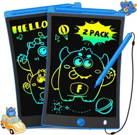 Tekfun 445047434440 2 Pack Lcd Writing Tablet With Stylus 8.5in Erasable Doodle Board Mess F