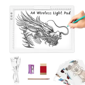 Tolp-011 Toheto A4 Wireless Led Light Pad With Innovative Stand And Top Clip White