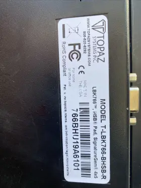 T-lbk766se-bhsb-r Topaz Systems 172302693560 2pk Signature Capture Tablet Wi Interactive Lcd Display