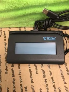T-lbk460-bsb-r Topaz Siglite 1x5 Signature Capture Pad Via Usb Black #3