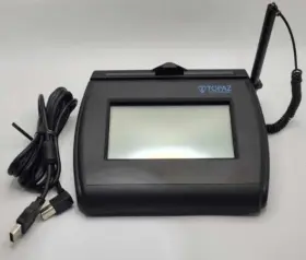 T-lbk750se-bhsb-r Topaz Black Siglite Usb/serial 4x3 Signature Capture Pad Pen