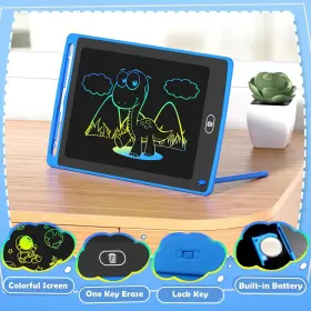6gey-1aee-bght Tqu 4 Pack Lcd Writing Tablet For Kids 8.5 Inch Colorful Doodle Board Drawing Table #3