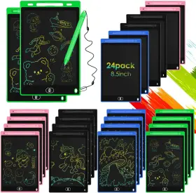 Tujol 313093530546 24 Pack Lcd Writing Tablet Drawing Board 8.5 Inch Colorful For Ki