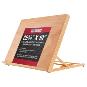 U.s. Art Supply Db-702 U.s. X-large 25-5/8 Inch X 19 A2 Wooden Extra-large Light Brown