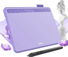 S640-lila Ugee Drawing Tablet 6.5x4 Inches Computer Graphics Tablets With 10 Hot Keys Digi